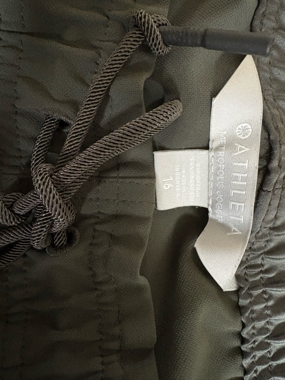 Athleta Dusty Green Jogger Pants - Elastic Waist & Cuffs: Like New